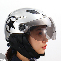 Casque de moto, voiture électrique, moto, casque ouvert 3/4, scooter, avec logo personnalisé, casques de moto pour filles