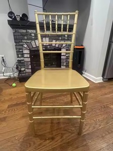 Silla Chiavari Blanca/Dorada Desmontable al por Mayor con Metal Dorado y Resina para Banquetes de Hotel, Salones de Eventos y Fiestas CPP-4-12 Moderna - Product Image 4