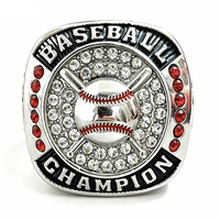 2025-2026 Dream Baseball Sports League Championship Legierung Laborgezüchteter Strass Freizeit-/Sportring für Jugendliche Schulspiele CMA