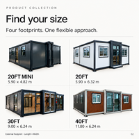 Maison conteneur extensible 20ft 40ft, 1 2 3 4 chambres, aménagement personnalisé, maison modulaire préfabriquée, maison portable avec cuisine et salle de bain