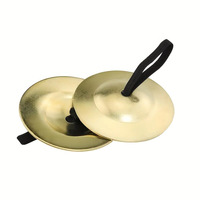 Wholesale Orff Percussion Instrument Elastic Finger Strap Metal Finger Cymbal Set Mini Stage Dance Teaching Musical Tool