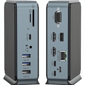 Base de Conexión Tipo C 16 en 1 con <span class=keywords><strong>DisplayLink</strong></span> para Puerto Múltiple 2.1 USB 3.0 para Laptop MacBook en Stock - Product Image 1