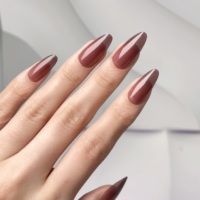 Faux Ongles Amande Ultra-fins en Acrylique Couleur Unie de Haute Qualité (24 pièces) pour Vente en Gros Personnalisée