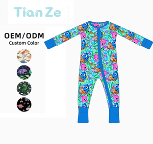 RTS Bebek Bambu Giysileri %95 Bambu %5 Spandeks Bebek Pijamaları Uyku Tulumları Yürümeye Başlayan Çocuk Takımları Çocuk Fermuarlı Tulumlar Bambu Gizem Kutusu - Product Image 2