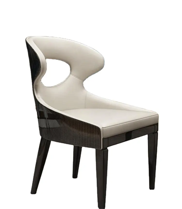Мебель для кафе в скандинавском стиле, стул для кофейни, деревянный кожаный обеденный стул, стул для столовой