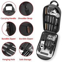 Ensemble d'ustensiles de cuisine de camping portables 27 pièces en acier inoxydable, kit d'organisation pour grillades en plein air