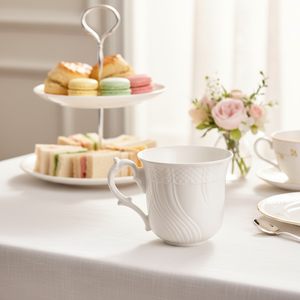 Mug à café en céramique européenne, technique de gravure, pour le thé de l'après-midi, mug de bureau, compatible lave-vaisselle et micro-ondes, cadeau - Product Image 4