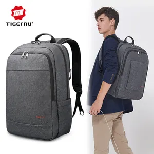 Tigernu T-B3142USB制造商学校背包USB批发包时尚背包包男士15.6英寸黑色