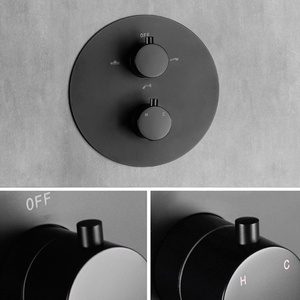 <span class=keywords><strong>COCOBELLA</strong></span> Nouvelle conception de douchette murale encastrée avec robinet de baignoire noir, ensemble de douches de salle de bain - Product Image 6