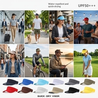 Topi Visor Desain Grosir untuk Olahraga, Bersepeda, Tenis, Golf, dan Aktivitas Luar Ruangan, Bahan Nylon Polos, Dapat Disesuaikan