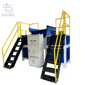 hot sale GL600 500kg/hr strong raffia bag recycling machine bopp shrink film shredder pe pp film bags double shaft shredder