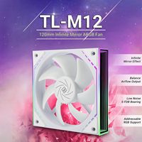 Ventilateur de boîtier Thermalright TL-M12 blanc 12 cm ARGB, nouveau modèle 2025, pour le refroidissement du boîtier d'ordinateu