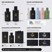 Botol Parfum Kaca 100ml Logo Kustom Kelas Atas, Botol Semprot Hitam Matte untuk Kemasan Parfum Mewah