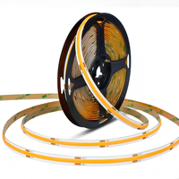 Lampu Strip LED COB 16.4FT 10mm 528chip/m Densitas Tinggi IP20 CRI 90 Tanpa Titik Fleksibel Linear Bersertifikasi UL