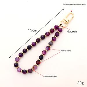 Bracelet de poignet pour téléphone portable 2026, fait main, perles, design abstrait, cristal de guérison, polyvalent, portable, empilable, bijoux pour femme - Product Image 4