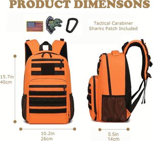 Mochila Escolar Ligera de 20L Estilo Táctico para Niños, de Mezclilla y Nailon, para Primaria y Jardín de Niños - Product Image 5