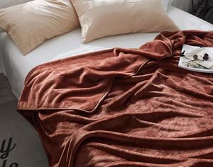 Manta de aire acondicionado de color sólido coral de estilo a cuadros moderno, sábana para persona individual o doble para siesta de <span class=keywords><strong>tarde</strong></span> - Product Image 4