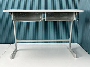 <span class=keywords><strong>ชุด</strong></span><span class=keywords><strong>โต๊ะ</strong></span>และเก้าอี้เรียนแบบคู่สำหรับโรงเรียนประถมศึกษา ทำจากเหล็กและพลาสติก สำหรับห้องเรียนฝึกอบรมเฟอร์นิเจอร์สีตามสั่ง - Product Image 3