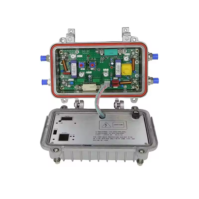 CATV TRUNK Amplifier Outdoor Cable TV Booster Amplifier Line -extender Trunk Amplifier TV 2 RF Outputs CATV Optical Receiver
