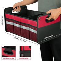 Organisateur de coffre de voiture de luxe sur mesure de haute qualité avec poignées renforcées, 50L, en polyester imperméable