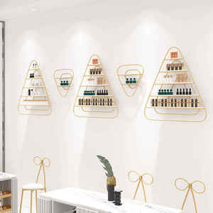 Estante Triangular para Esmaltes de Uñas, Soporte de Exhibición para Manicura, Estante Colgante de Pared, de Hierro Forjado, para Tiendas de Uñas - Product Image 4