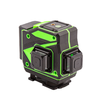 Niveau laser industriel DIY 16 lignes vert à batterie lithium, télémètre 360° horizontal et vertical, ligne croisée à pendule