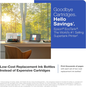 Ep son EcoTank ET-4950 Wireless <b>All</b>-<b>in</b>-<b>One</b> Color Supertank <b>Printer</b> with up to 3 Years of Ink Refillable Tanks - Product Image 2