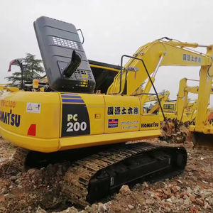 Excavadora de orugas de 20 toneladas Komatsu PC200 usada de Japón, excavadora de movimiento de tierras con motor central y componentes de caja de cambios a la venta - Product Image 1