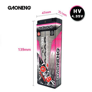 GNB GAONENG 8000MAH 2 7,6 V 100C 200C batería LiPo duro caso 5mm 5,0mm bala coche RC 1:10 1/10 - Product Image 2