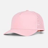 Gorra de poliéster perforada con láser, de secado rápido, con logotipo personalizado bordado, transpirable, ajustable, para deportes, correr, béisbol.