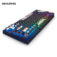 Clavier mécanique programmable sans fil Skyloong GK75 Dark Fairy-tale 75 touches Type-C avec 1 bouton rotatif pour Windows/MacOS