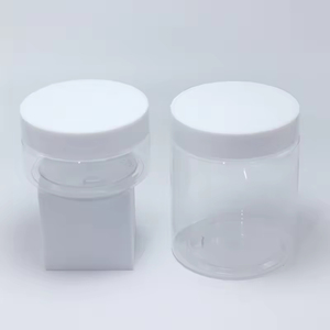 Wholesale 8oz <b>Plastic</b> Cosmetic Cream Scrub <b>Jars</b> 250g White Cap Empty <b>Jars</b> with Lids for Body Scrub - Product Image 3