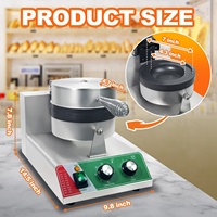 Machine à gaufres rotative UFO en acier inoxydable COOKAID, plaques antiadhésives, chauffage électrique/à la vapeur, économie d'énergie, grande taille