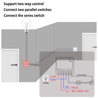 Module d'interrupteur intelligent Wi-Fi Matter 16A, disjoncteur relais, contrôle sans fil HomeKit, compatible Alexa Google Home Tuya Garage