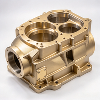 Boîtier de transmission en alliage usiné CNC OEM, boîtier de boîte de vitesses personnalisé en laiton et aluminium pour pièces d'ingénierie mécanique