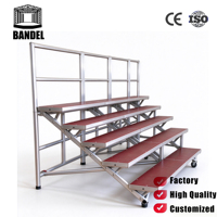 Podest Chorale Pliant en Aluminium de Haute Qualité, Mobile et Robuste, Idéal pour les Compétitions de Chorale Scolaire et les Cérémonies de Remise des Diplômes