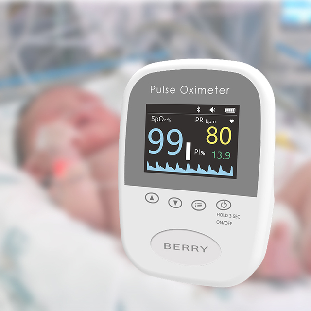 CE Approved Portable Handheld Palm Neonatal Pulse Oximeter with Alarm Function