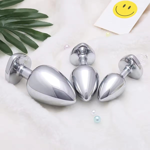 Bán buôn thép không gỉ kim loại tim <span class=keywords><strong>Butt</strong></span> cắm hậu môn Đồ chơi tình dục cho couplesprostate Massager bạc trang sức hậu môn cắm với trái tim - Product Image 4