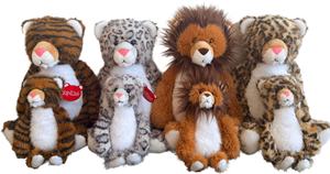 Juego de Peluches de Animales de la Selva: León, Tigre y Leopardo - Product Image 2