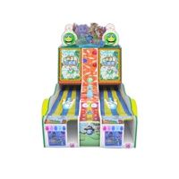 Máquina de Juego de Bolos Arcade de Plástico y Metal que Funciona con Monedas SkyFun, Simulador de Bolos Interactivo para Dos Jugadores para Parques de Diversiones