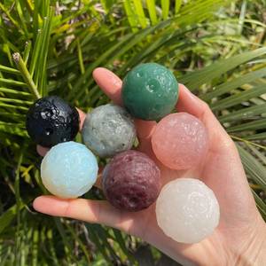 Sfera di Cristallo Luna Grande 30mm Meteorite <span class=keywords><strong>Lunare</strong></span> Sfera di Gemma Naturale Cristallo Marmo Rotondo - Product Image 1