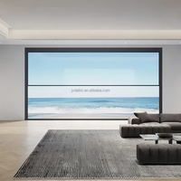 Ventanas Verticales Dobles de Aluminio con Motor Eléctrico Doble Inteligente y Automático, Resistentes a Huracanes, Estilo Europeo Moderno para Apartamentos