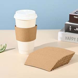 Gobelets en papier ondulé jetables à logo personnalisé, revêtement UV, forme unique, 6/8/10/12/16 oz, pour café, vin, eau minérale, tequila - Product Image 1