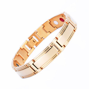 Pulsera Magnética Personalizada de Acero Inoxidable con Energía Escalar, Turmalina, Germanio e <span class=keywords><strong>Iones</strong></span> <span class=keywords><strong>Negativos</strong></span> <span class=keywords><strong>para</strong></span> Hombre - Product Image 1