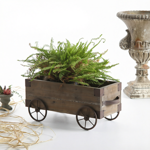 Moyi Classic Antique Wooden Flower <b>Cart</b> Rack-Home & <b>Garden</b> Decor Durable Metal+Wood American Style From Fujian - Product Image 1