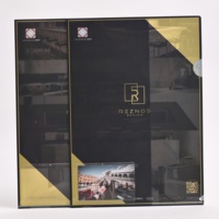 Porte-documents en forme de L personnalisé A4 avec porte-cartes, dossier transparent pour documents, pour usage professionnel en entreprise