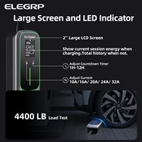 Câble de chargeur de voiture électrique domestique ELEGRP Type 2 vers prise 3 broches 5 mètres, chargeur de voiture électrique portable pour véhicules électriques et hybrides rechargeables (PHEV)