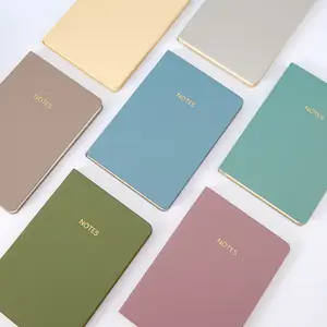 Promotional Morandi A5 Cute Diary Planner Leather Notebook Suppliers Custom Logo Notebook Soft Leather