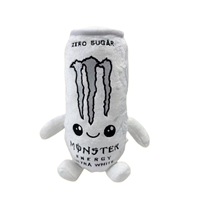 Peluche - Monster Energy Zero Sugar Ultra-White - Poupée en forme de personnage - Coussin mignon - Matière polyester - 0-10 cm - 14 ans et plus