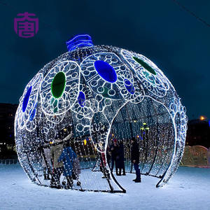 Arco de luces LED 3D impermeable para exteriores, adorno gigante con estructura de alambre para centros comerciales - Product Image 2